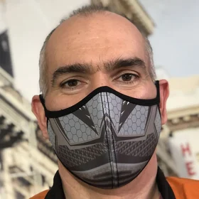 Маски защитные: маска Sport Reflex серая неопрен